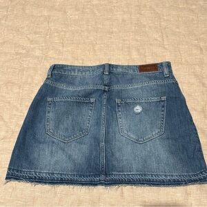 Hollister Distressed Blue Denim Mini Skirt